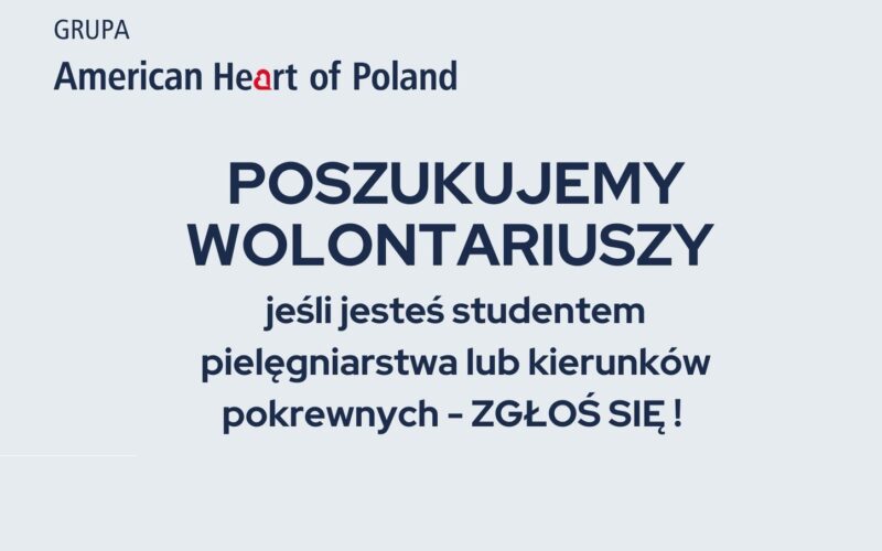 Poszukiwani WOLONTARIUSZE NA WYDARZENIE O CHARAKTERZE PROFILAKTYCZNYM