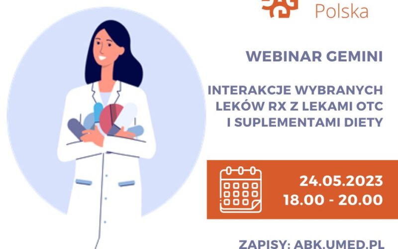 Webinar Gemini – Interakcje wybranych leków Rx z lekami OTC i suplementami diety